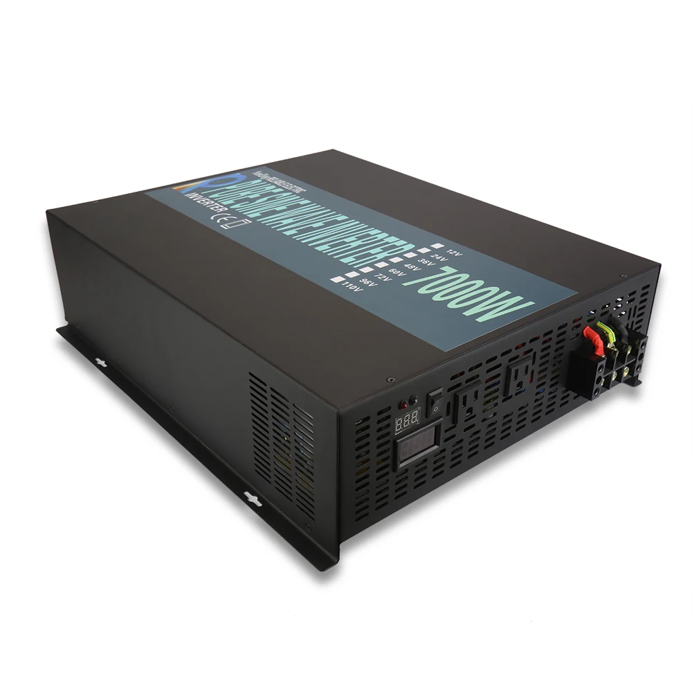 

7000W Pure Sine Wave Solar Inverter 12V to 220V Battery Power Inverter Solar Panel Converter 12V/24V/48V DC to 120V/230V/240V AC
