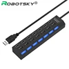 7 Port Micro USB Hub 2.0 USB Splitter For Tablet Laptop Computer Notebook High Speed 480Mbps USB 2.0 Hub LED With ON/OFF Switch ► Photo 1/6
