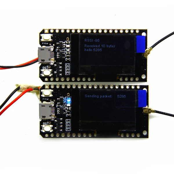 

2Pcs TTGO LORA32 868/915Mhz ESP32 LoRa OLED 0.96 Inch bluetooth Blue Display Development Board Module