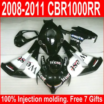 

OEM quality Fairing Kit Fit For Honda CBR1000RR 08 09 10 11 White Black Fairings Set CBR 1000 RR 2008 2009 2010 2011 ZX02