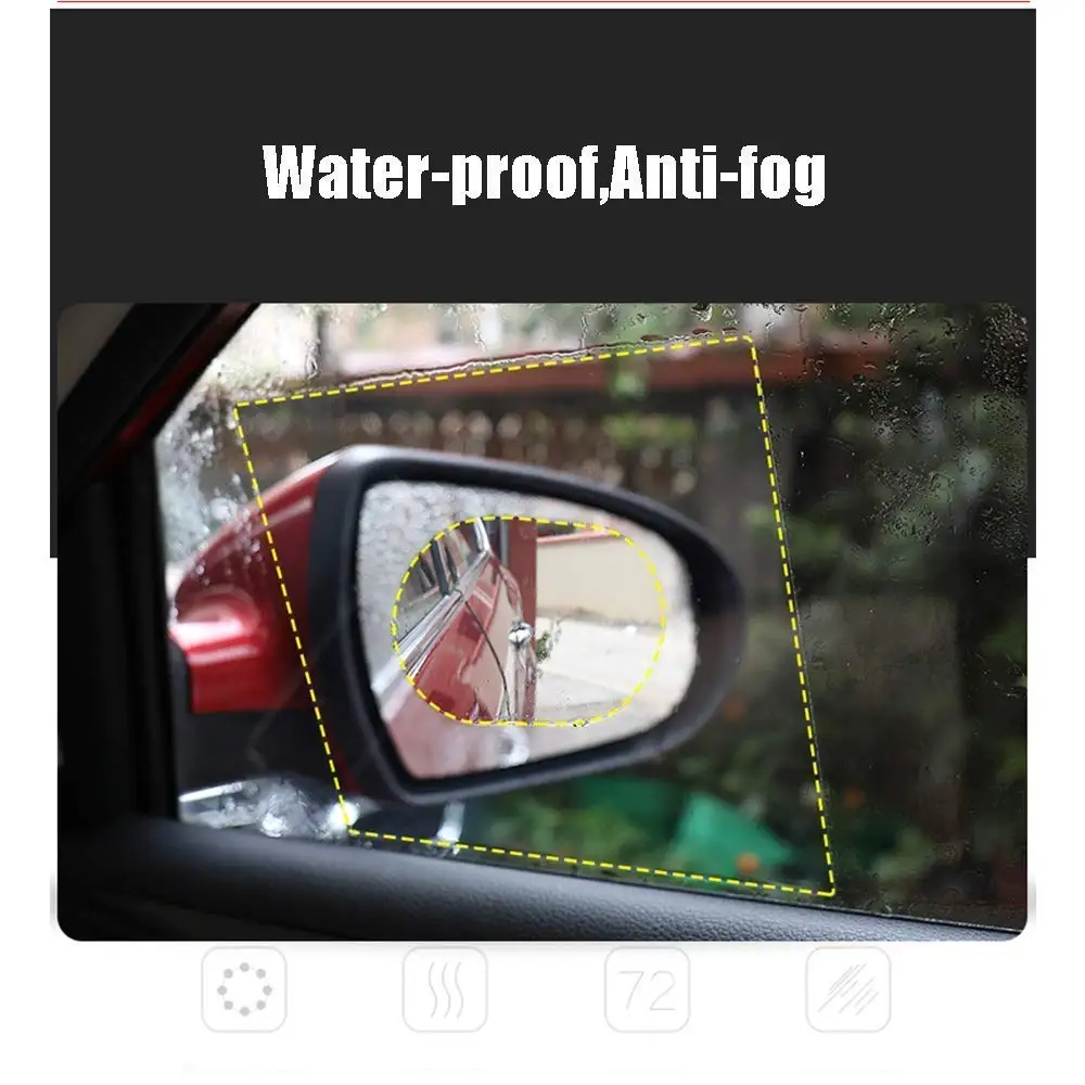Автомобильное зеркало заднего вида боковое окно прозрачная пленка анти-туман мембрана Водонепроницаемый непромокаемый автомобильный защита от воды и Стикеры автомобильные аксессуары 2 шт./компл