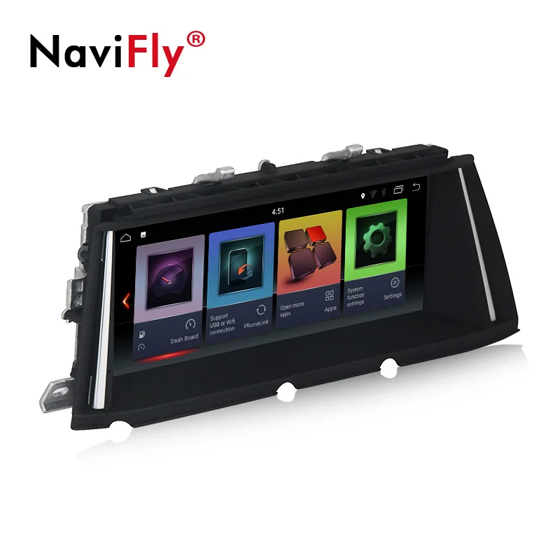 Discount NaviFly 6 core Android 8.1 32G ROM car Audio gps navigator for BMW 7 series F01 F02 car radio BT wifi 4G OBD2 3