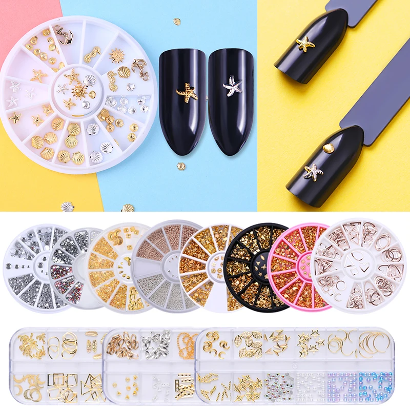 

BORN PRETTY DIY Nail Art Wheel Mixed Rhinestone 3D Nail Art Decoration Flat Bottom AB Color Crystal Irregular Bead Manicure Tool