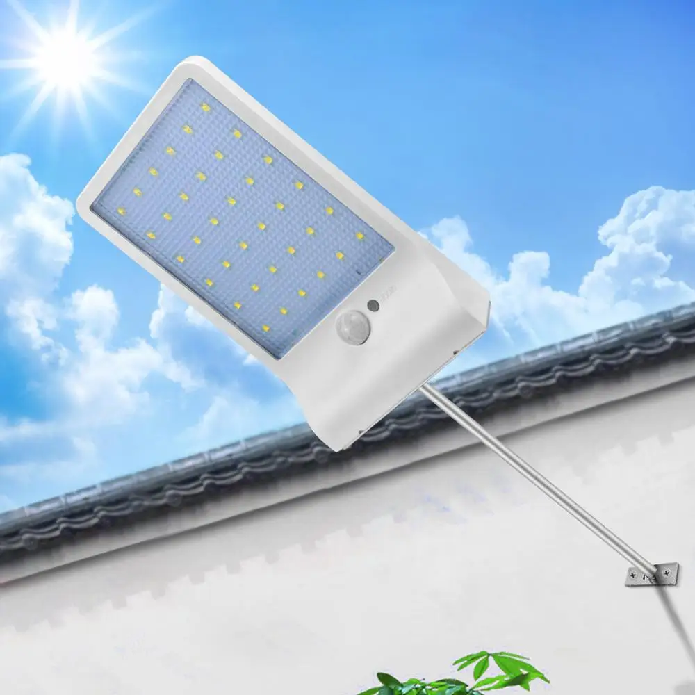 

PIR motion sensor Solar Street light 36LEDs Outdoor Waterproof solar powered wall lamp for Yard Path Garden Emergency lighting