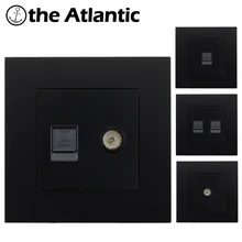 Rj45 настенная розетка Интернет-розетка с ТВ розетка настенная данных двойная компьютерная розетка ПК пластиковая панель RJ45 Интернет компьютерная розетка