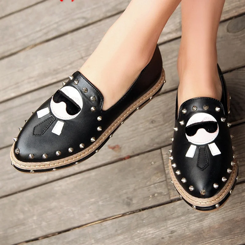 

Fashional 2017 Spring Autumn Single Shoes Girl Flat Female Shoes Lazy Flat Round Toe Slip-On Loafers Comfortable Casual Shoes