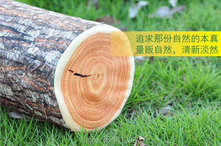 Creative imitation wooden pillow,Simulation stakes Cushion,Home Pillow Decoration/birthday Gifts