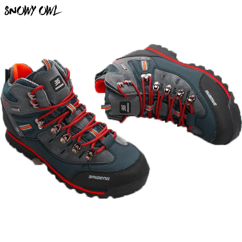 

2017 New Men Hiking Shoes Nubuck Climbing Shoes Waterproof Outdoor Trekking Shoes Mountain Shoes 147zr