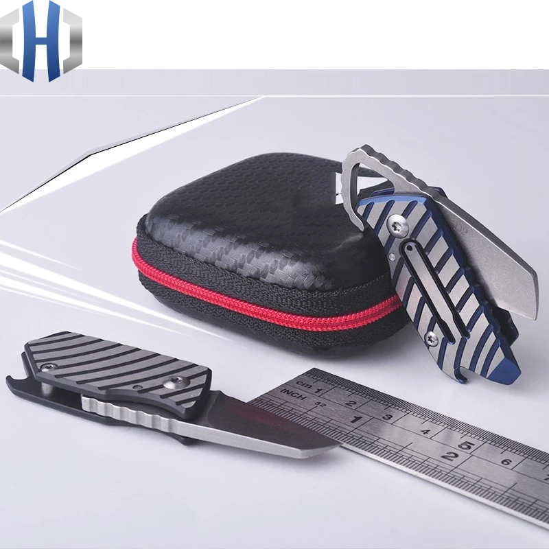 Titan Aus Der Box D2 Stahl Klinge Mechanische Messer EDC Falten Freien Multi funktion Schlüssel Ring Opener Tragbare|Messer| - AliExpress