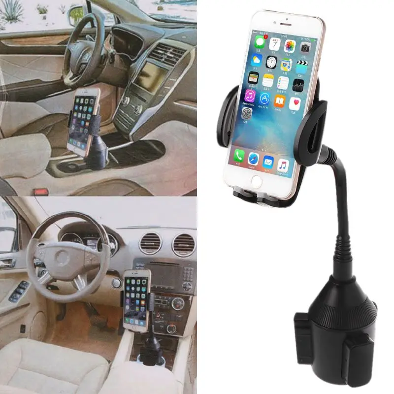 

Universal 360-degree Rotation Car Mount Adjustable Gooseneck Cup Holder Cradle Stand for iphone Samsung Xiaomi Huawei 3.5-6.7" C