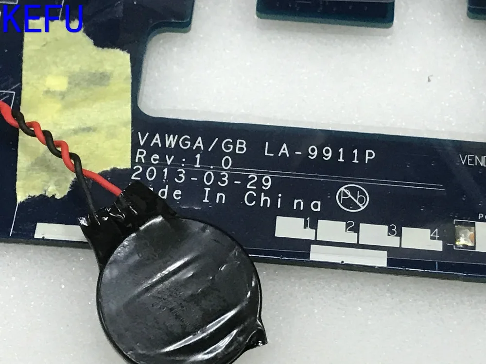 KEFU 100% الأسهم الجديدة الساخن في روسيا VAWGA/GB LA-9911P اللوحة المحمول لينوفو G505 على مجلس المعالج E1-2100