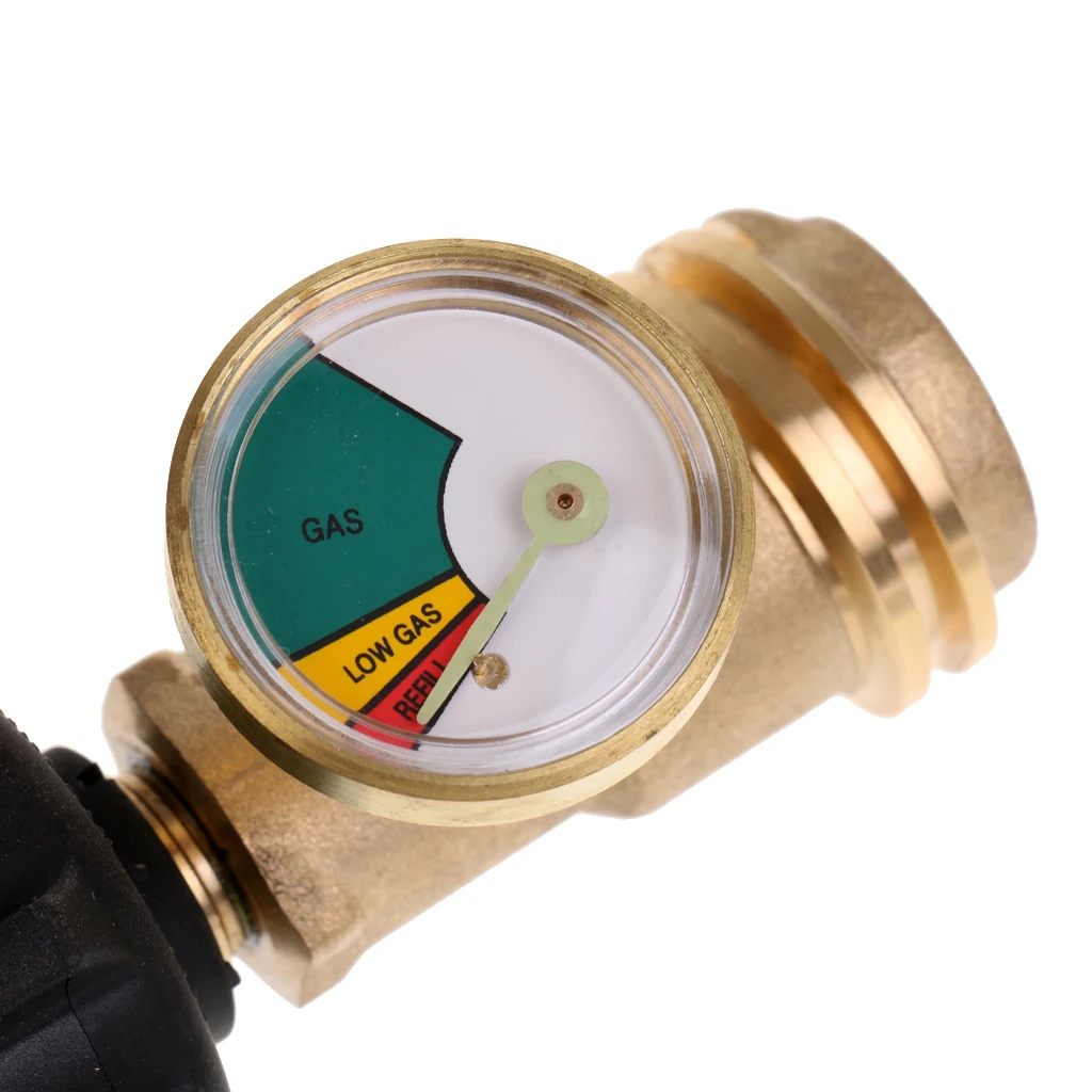 Propane Tank Gauge Level Indicator Leak Detector Gas Pressure Meter Universal for RV Camper, Cylinder, BBQ Gas Grill, Heater