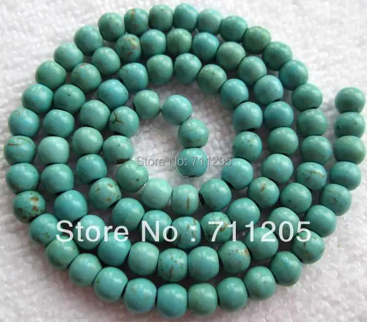 

wholesale 97pcs ,4mm Blue Turquoises Round loose beads ,Min.Order $10, provide mixed wholesale for all items !