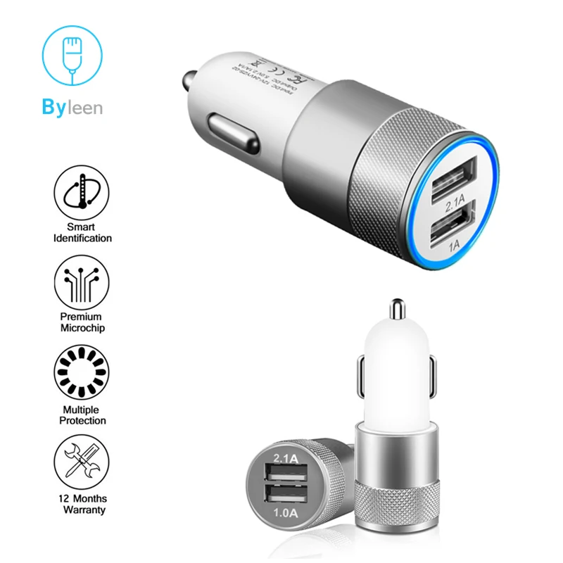 

2 USB Fast Charging Car Charger Adapter For Xiaomi mi9 se note7 Pro iRulu eXpro X1 for HomTom HT37 HT3 Pro HT16 Pro HT6 HT5 HT17