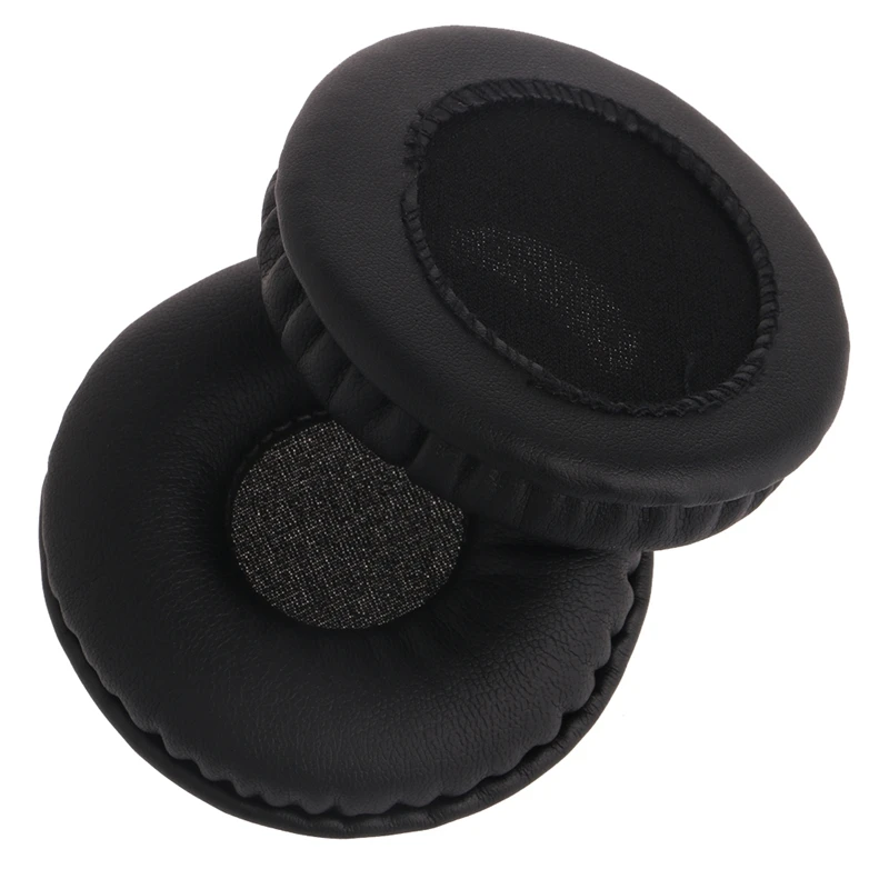 1 Pair 70mm Replacement Faux Leather Sponge Ear Pads For Headphone