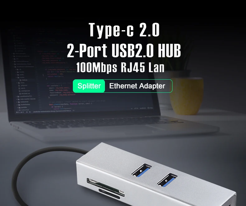 OFCCOM 2 порта USB RJ45 гигабитный cетевой адаптер LAN type C к USB 2,0 к SD/TF кардридер сплиттер для мобильного телефона MAC