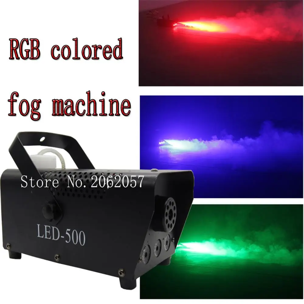 Высокое светодио дный LED RGB 400 Вт цветной беспроводной пульт дистанционного управления дымовая машина DJ Дискотека противотуманная машина
