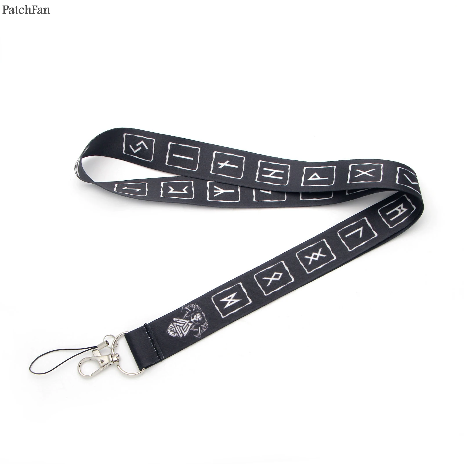 Patchfan Новая мода в стиле норвежских викингов брелок для ключей Ремешок тесьма лента шейный ремень para id значок держатели для телефонов ожерелье A1474