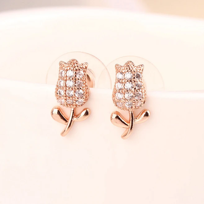 Золотые серьги гвоздики с фианитами для маленьких девочек|girls stud earings|stud earringsgold