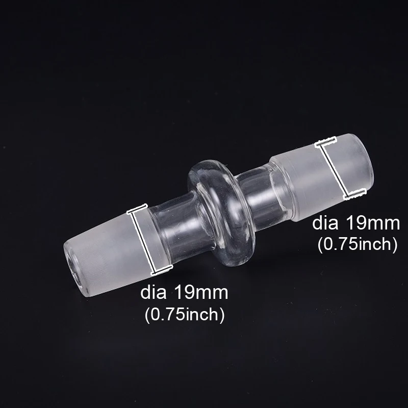 20 pcs/package dia 19mm glass hookah adapter for hookahs male and
