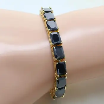 

Otogo Transing J029 Wedding Jewelry Black Cubic Zirconia Center Stone Classic Fashion Women Gold Color Bracelet Tray