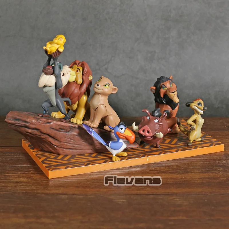 

WCF World Collectable Figure Story 07 The Lion King Simba Mufasa Pumbaa Scar Rafiki Timon PVC Figures Toys 6pcs/set