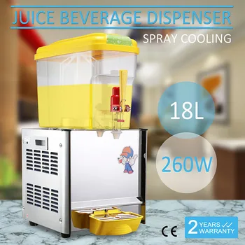 

Gallon Cold Fruit Juice/ Beverage/ Ice Tea Dispenser 18L X One Tank 4.75 Body Construction: Stainless Steel