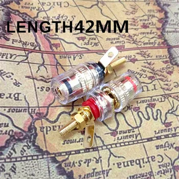 

Terminals Gold Plated Binding Post Audio/Video Cable Connector Amplifier Terminal Banana Speaker Plug Jack 10pcs/lot