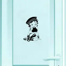 Сексуальная наклейка Betty Girl's Home Art Deco, наклейка на дверь для гардеробной 2WS0054