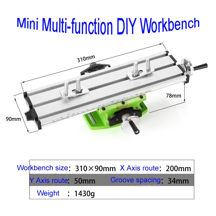 

Woodworking Machinery Parts Miniature precision multifunction Milling Machine Bench drill Vise Fixture worktable