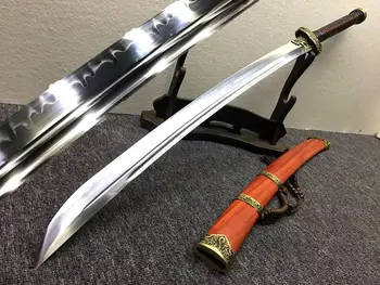 

Chinese Qing Dynasty Bodyguard Saber Da Dao Sword KungFu Broadsword T10 Steel Clay Tempered Blade Razor Sharp Asian Battle Knife