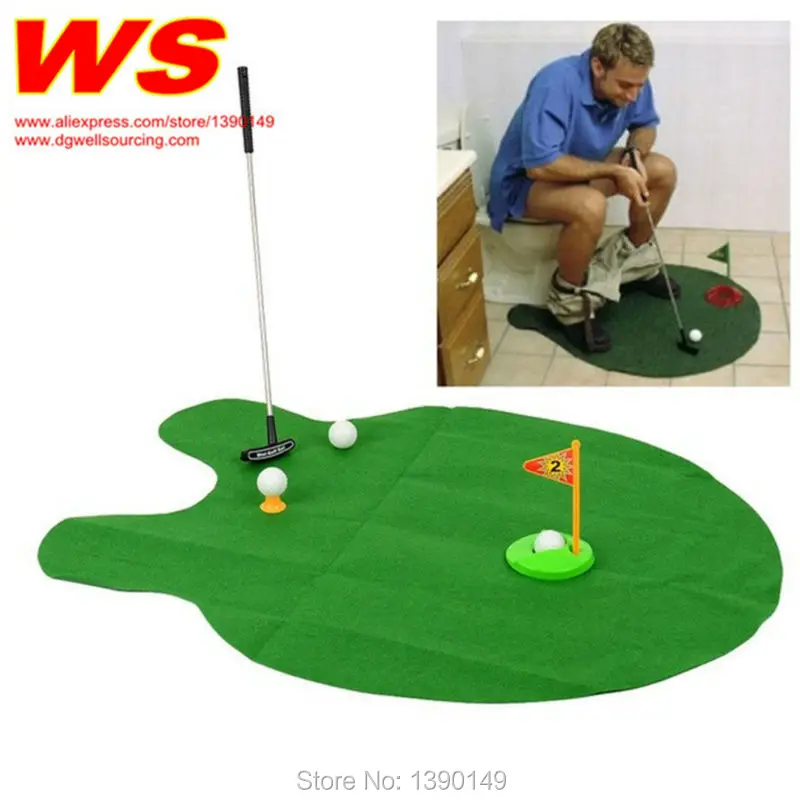 Free Shipping 1set Potty Putter Toilet Golf Mini Set Shipping 1set Potty Putter Toilet Golf