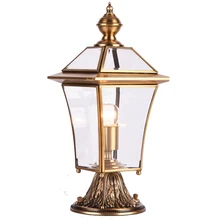 Американский стиль все медное ландшафтное освещение вилла сад крыльцо лампа открытый двора пастбища лампа Наружное водонепроницаемое освещение