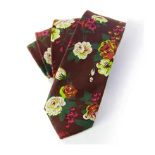 Mantieqingway хлопковые галстуки с принтом для мужчин цветочный шейный платок Тощий Gravata Masculina шейный галстук с карманом квадратный носовой платок