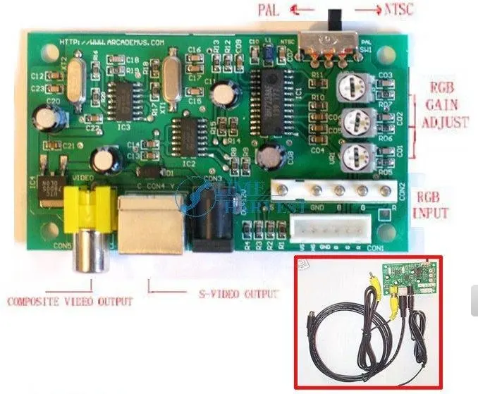5 шт. аркадная RGB CGA для ТВ и видео композитная/конверсионная доска/аксессуар для аркадной игровой машины/развлекательная машина