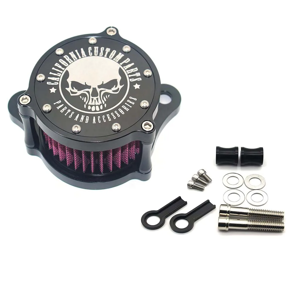 Воздушный фильтр воздухоочиститель Впускной аксессуары для мотоциклов фильтр системы комплект для Harley Sportster XL1200 Железный 883 - Цвет: C