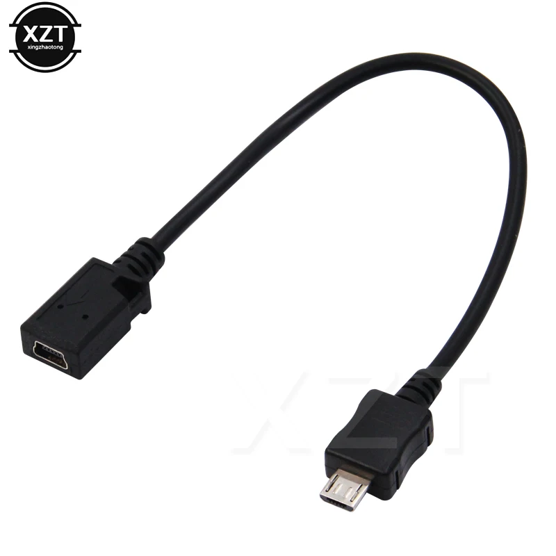 

20cm Mini USB Female to Micro USB Male Connector Adapter Cable for phones MP3 MP4