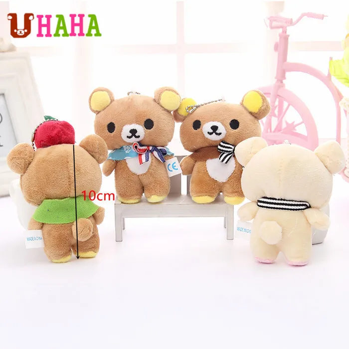 Оптовая продажа 12 шт./лот Rilakkuma Набивная игрушка Медведь кукла 10 см небольшой