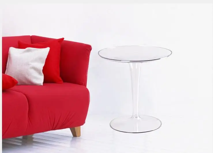 Acrylic side table Nordic minimalist creative fashion corner table modern small round table discuss transparent coffee table Acrylic side table Nordic minimalist creative fashion corner table modern small round table discuss transparent coffee table
