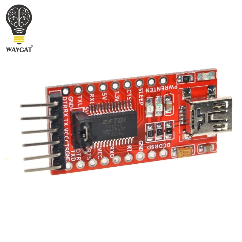 WAVGAT FT232RL FTDI USB 3,3 В 5,5 В к TTL модуль последовательного адаптера для Arduino FT232 мини-порта. Купите хорошее качество, пожалуйста, выберите меня