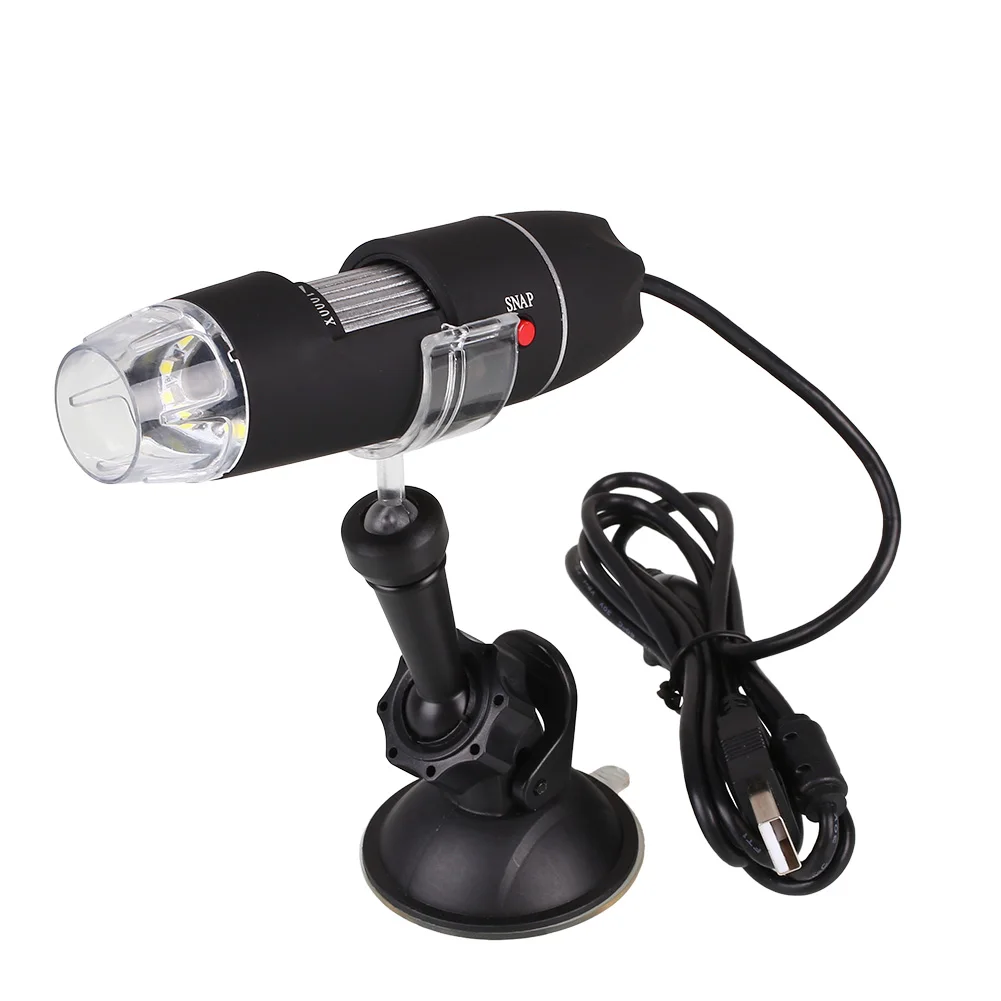 

1000X USB Portable LED Light Electric Handheld Digital Microscope With Rack Suction Microscope Microscopio Mikroskop Biologia