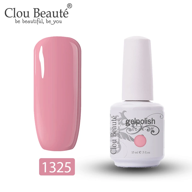 Clou Beaute 244 цветов Гель-лак для маникюра esmaltes permanentes de лак для ногтей для УФ-и светодиодной лампы Гель-лак замачиваемый Гель-лак - Цвет: 1325