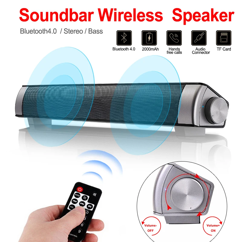 

bluetooth Soundbar TV bluetooth speaker Channel Wireless Audio Smart Home Theater Sound Bar Black Stereo Speaker