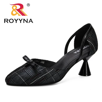 

ROYYNA 2019 Women Pumps Two Piece High Heels Ladies Party Shoes Summer Feminimo Footwear Zapatos Mujer Sandals Female Trendy