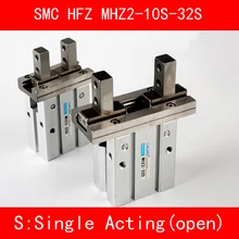 HFZ MHZ2 10S 16S 20S 25S 32S Single Acting Normally Open Mini Grippers Pneumatic Finger Cylinder SMC Type Aluminium Clamps mhc2 20s m5bspt bore 20mm sns pnumatic finger air claw cylinder smc type normally open single acting angular style air gripper