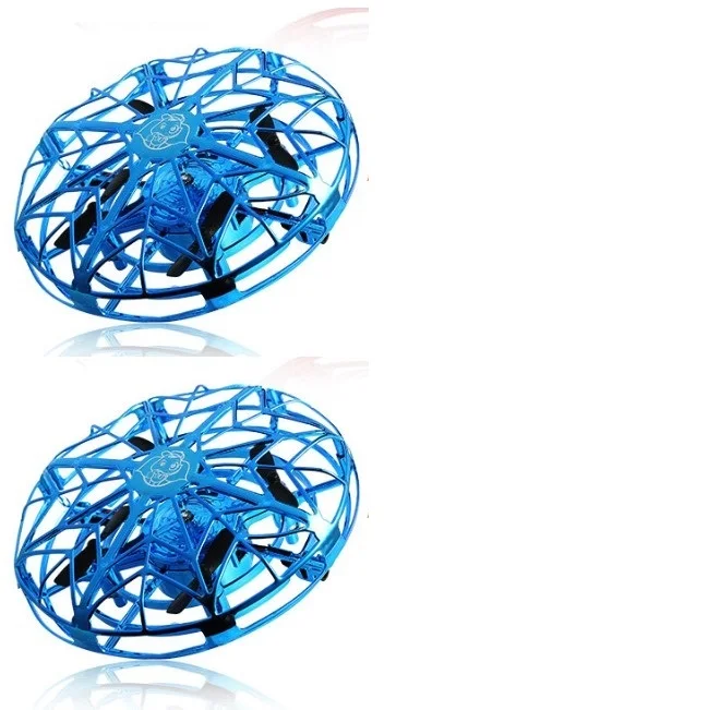 VIP link Прямая поставка НЛО анти-столкновения Летающий вертолет волшебный ручной НЛО самолет зондирования мини индукционный Дрон дети электронные игрушки - Цвет: 2 Blue color box