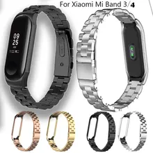 Ремешок из нержавеющей стали для Xiaomi Mi Band 3 Смарт Браслет аксессуары для браслета Xiaomi Mi Band 4 браслет Спорт+ металлический корпус