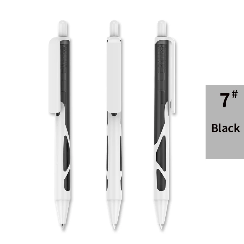 500 шт/партия клик действие пластиковая шариковая ручка на заказ печать логотип компании рекламная ручка - Цвет: black