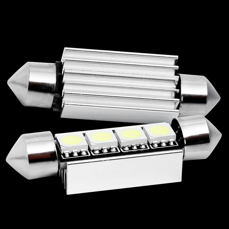 1 шт. 42 мм C5W C10W canbus без ошибок гирлянда 4 светодиода 5050 smd автомобильный номерной