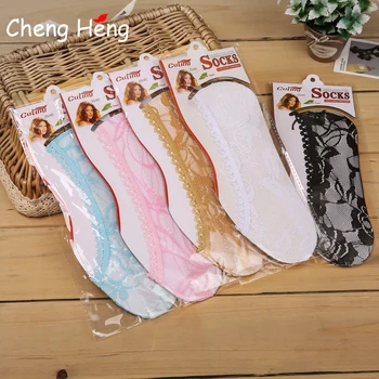 

Summer Autumn Thin Section Lace Shallow Mouth Women's Socks Special Foreign Trade Solid Roses Lace Invisible Boat Sock Slippers